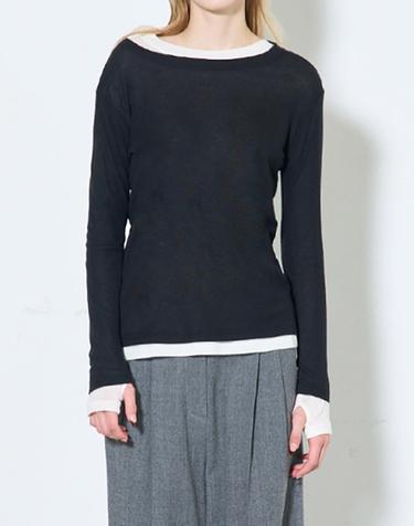 [MOMEN] Layering T- shirts - Black_XMBAL3F911106