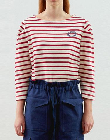 [MOMEN] Relax Stripe T- Red_XMCALYZA22113