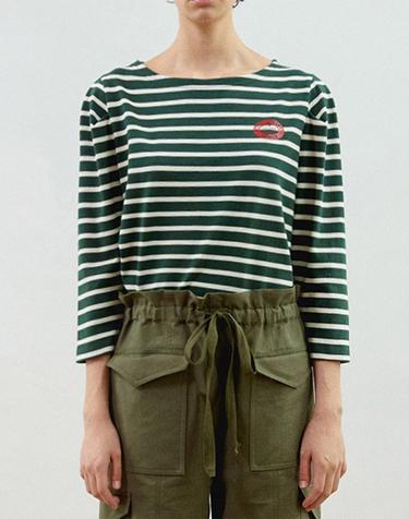 [MOMEN] Relax Stripe T- Green_XMCALYZA22143