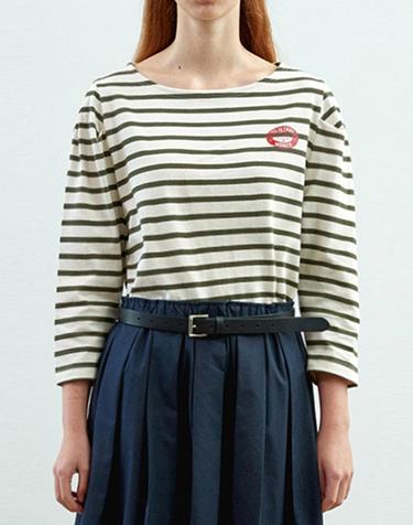 [MOMEN] Relax Stripe T- Khaki_XMCALYZA22145