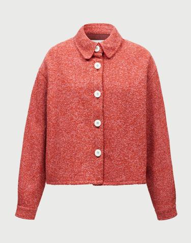 [MOMEN] Cropped Shirt Outer - Red_XMCFUYFB22113