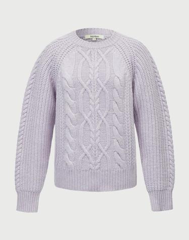 [MOMEN] Alpaca Wool Cable Knit - Lavender_XMTBL3WB11162