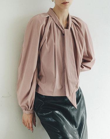 [MOMEN] Scarf Tie Shirts - Dusty Pink_XMTNL3F911112