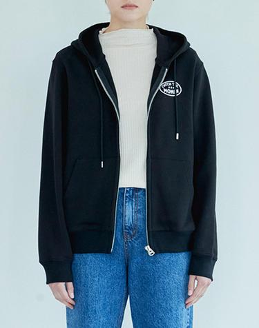 [MOMEN] Relax Hoodie Zip- up - Black_XMBALYZA41106