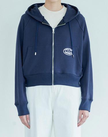 [MOMEN] Cropped Hoodie Zip- up - Navy_XMCALYZA41156