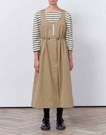 [MOMEN] Zip- Up Point Jumper Skirt - Beige_XMTOAYZA41134