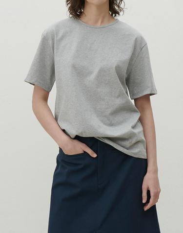[MOMEN] Basic Cotton T- shirts- Grey_XMBAS3Y311104