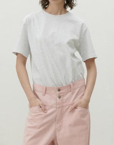 [MOMEN] Basic Cotton T- shirts- Light Grey_XMBAS3Y311109