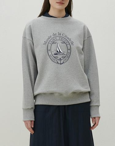 [MOMEN] Sailing Basic Sweat Shirts- Grey_XMCAL3S321104