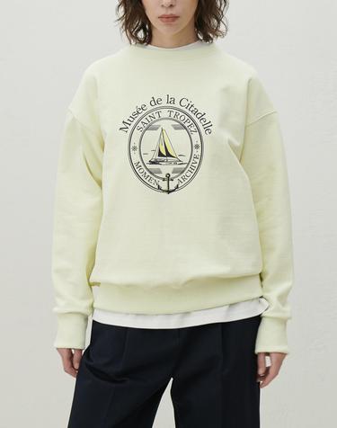 [MOMEN] Sailing Basic Sweat Shirts- Light Yellow_XMCAL3S321132