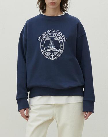 [MOMEN] Sailing Basic Sweat Shirts- Navy_XMCAL3S321156