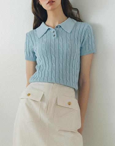 [MOMEN] Riviera Cable Knit - Light Blue_XMCBS3S511152