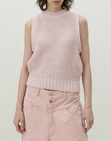 [MOMEN] Waffle Knit Vest- Pink_XMCBV3S341112