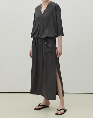 [MOMEN] Pocket Point Long Dress - Black_XMPOA3Y441106
