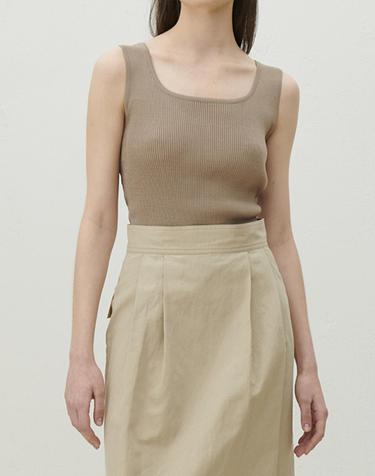 [MOMEN] 2way Knit Top - Khaki_XMTBN3S421145