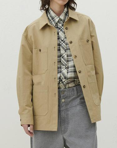 [MOMEN] Utility Shirt Jacket - Beige_XMTFU3S311134