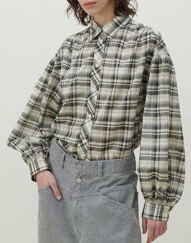 [MOMEN] Volume Sleeve Shirts- Black_XMTNL3S321106
