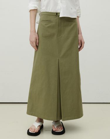 [MOMEN] Long Chino Skirt- Khaki_XMCDK3S311145