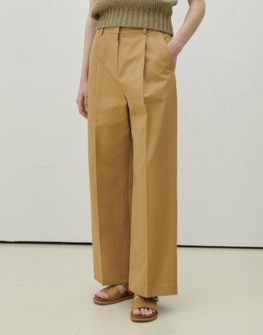 [MOMEN] Wide Chino Pants- Beige_XMTDL3S321134