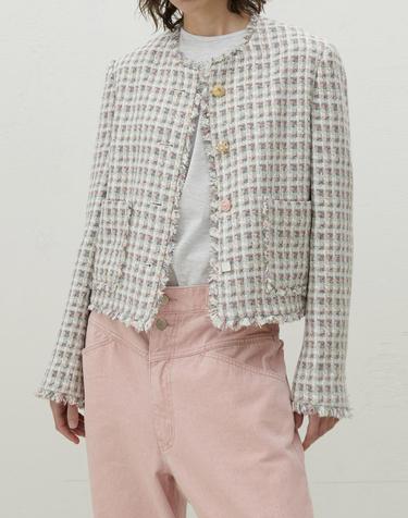 [MOMEN] Blush Check Jacket - White_XMTFU3S341101