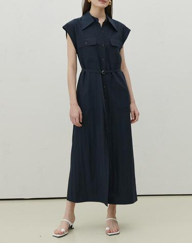 [MOMEN] Riviera Summer Dress- Navy_XMTOA3M441156