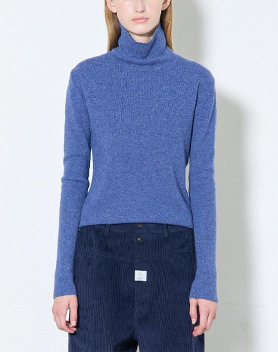 [MOMEN] Slit Winter Turtleneck - Melange Blue_XMBBL3ZB21153