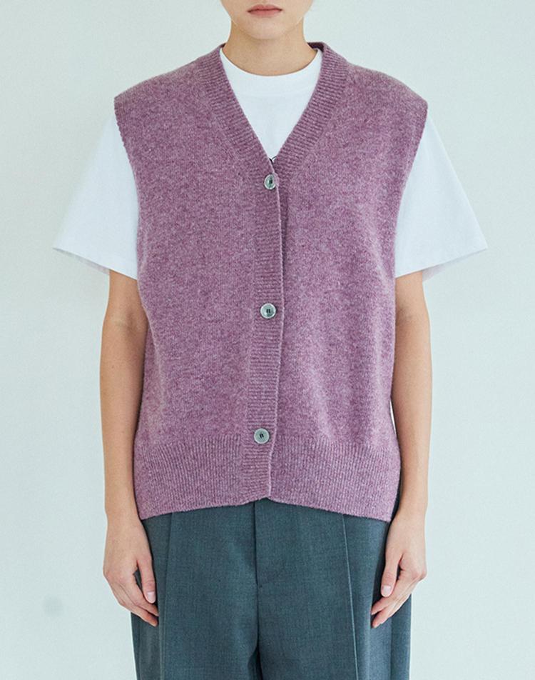 모먼 [모먼] [MOMEN] Every Moment Knit Vest - Purple_XMCBVYZA41163
