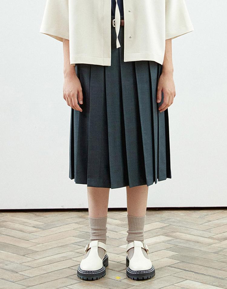 모먼 [모먼] [MOMEN] Every Moment Pleats Pants - Charcoal_XMTDSYFA31105