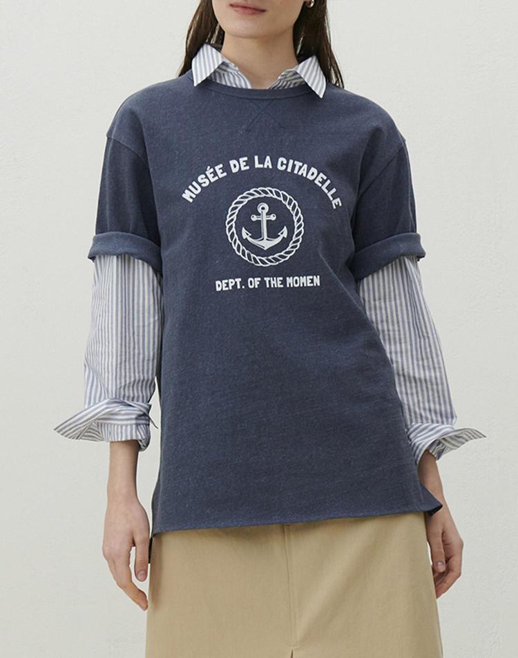 [모먼] [MOMEN] Riviera Cruise T- shirts- Navy_XMCAS3SM41156