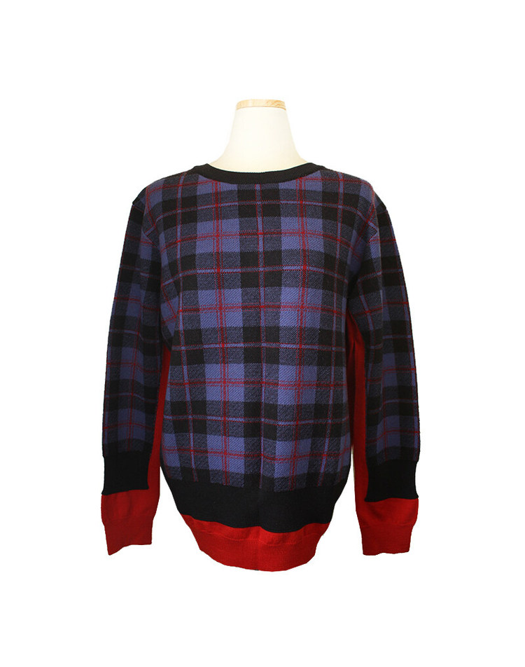 MarcbyMarcJacobs/리본즈(병행수입) [중고명품] 마크바이마크 제이콥스 퍼플 체크 울 니트 5566