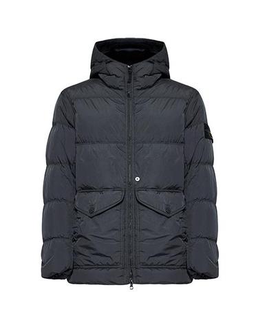 [스톤아일랜드] 24FW 811540723 V0062 와펜패치 가먼트 다이드 크링클랩스 후드 점퍼 다크 그레이 남성 자켓 / TR