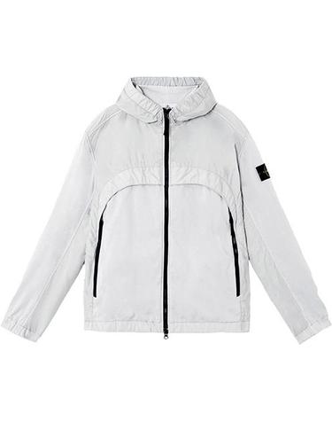 [스톤아일랜드] 25SS 와펜패치 크링클 재킷 펄그레이 남성 자켓 K1S154100041 S0A23 V0061 / TLS