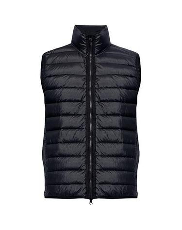[스톤아일랜드] 24FW 8115G0724 A0029 와펜패치 룸 우븐 나일론 다운 패딩 베스트 블랙 남성 자켓 / TFS