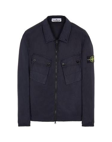 [스톤아일랜드] 22FW 771510910 V0020 와펜 패치 투 포켓 셔츠 자켓 네이비 남성 자켓 / TLS