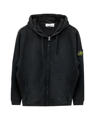 [스톤아일랜드] 25FW 브러쉬드 오가닉 코튼 플리스 레귤러 핏 후드 집업 블랙 K2S156100067 S0A20 V0029 / TLS