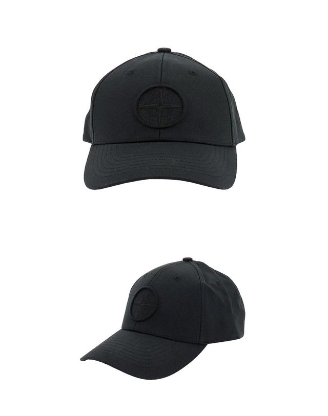 스톤아일랜드 [스톤아일랜드] 24SS 801599661 A0029 로고자수 패널 볼캡 블랙 모자 / TTA 착용컷