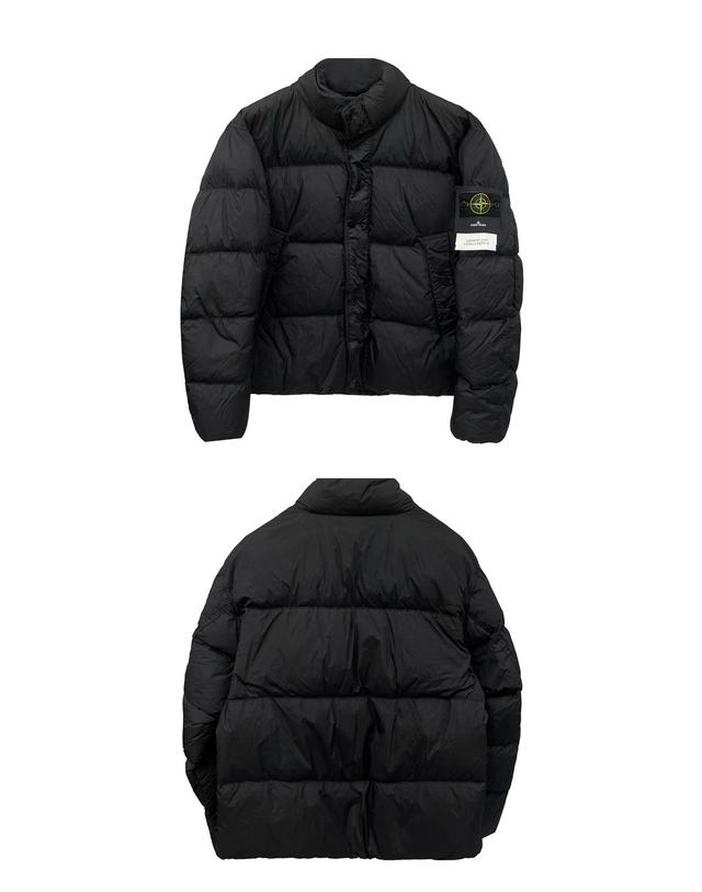 스톤아일랜드 [스톤아일랜드] 25FW 와펜패치 가먼트 다이드 크링클 랩스 다운 자켓 블랙 남성 자켓 K2S154100010 S0A23 V0029 / TLS 착용컷