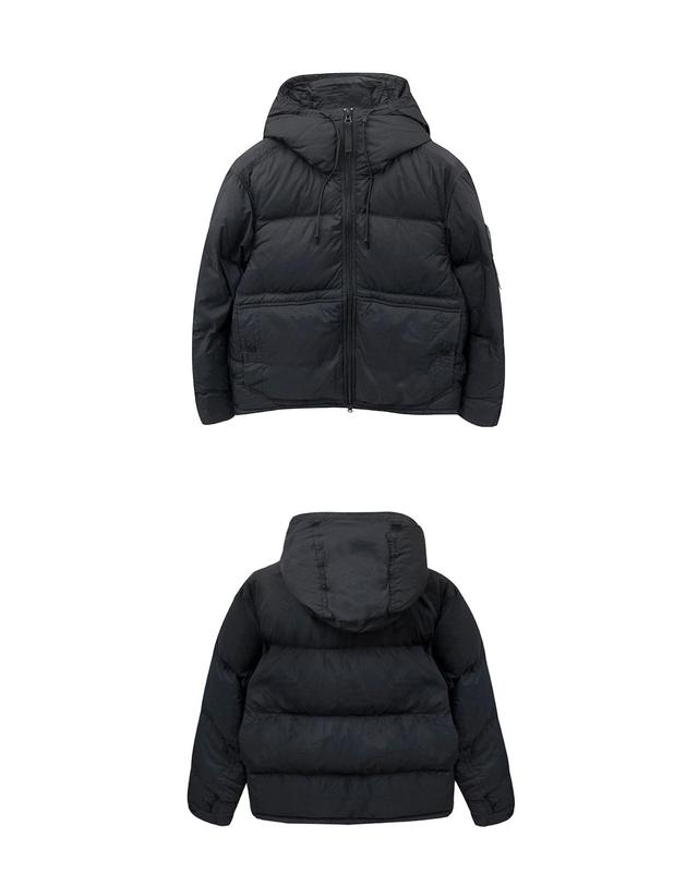 스톤아일랜드 [스톤아일랜드] 25FW 와펜패치 드로우스트링 후드 패딩 재킷 블랙 남성 패딩 K2S154100019 S0182 V0029 / TLS 착용컷
