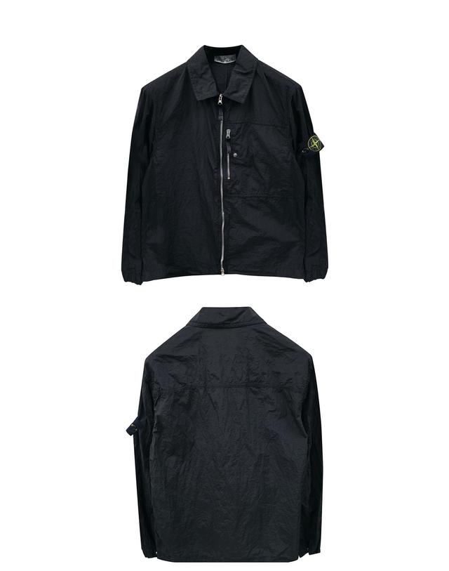 스톤아일랜드 [스톤아일랜드] 25FW 와펜패치 나일론 메탈 인 에코닐 오버 셔츠 블랙 남성 자켓 K2S151200031 S0019 V0029 / TTA 착용컷