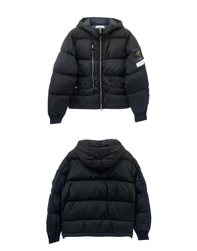 스톤아일랜드 [스톤아일랜드] 25FW 와펜패치 나일론 메탈 후드 다운 자켓 블랙 남성 패딩 K2S154100088 S0019 V0029 / TLS 착용컷