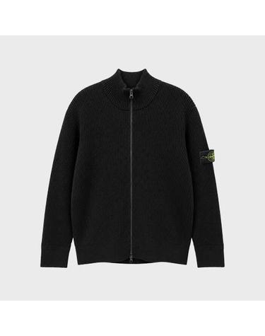 [스톤아일랜드] 26FW 와펜패치 버진 울 집업 가디건 블랙 남성 자켓 L2S155100017 S00C2 V0029 / TFS