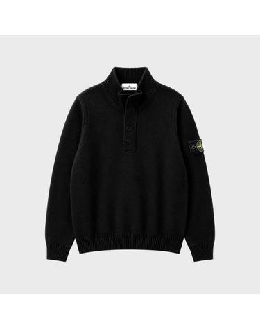 [스톤아일랜드] 26FW 와펜패치 울 블렌드 반집업 니트 블랙 남성 니트 L2S155100040 S00A3 V0029 / TLS