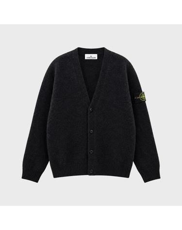 [스톤아일랜드] 26FW 와펜패치 알파카 브이넥 가디건 블랙 남성 자켓 L2S155100046 S0N22 V0029 / TR