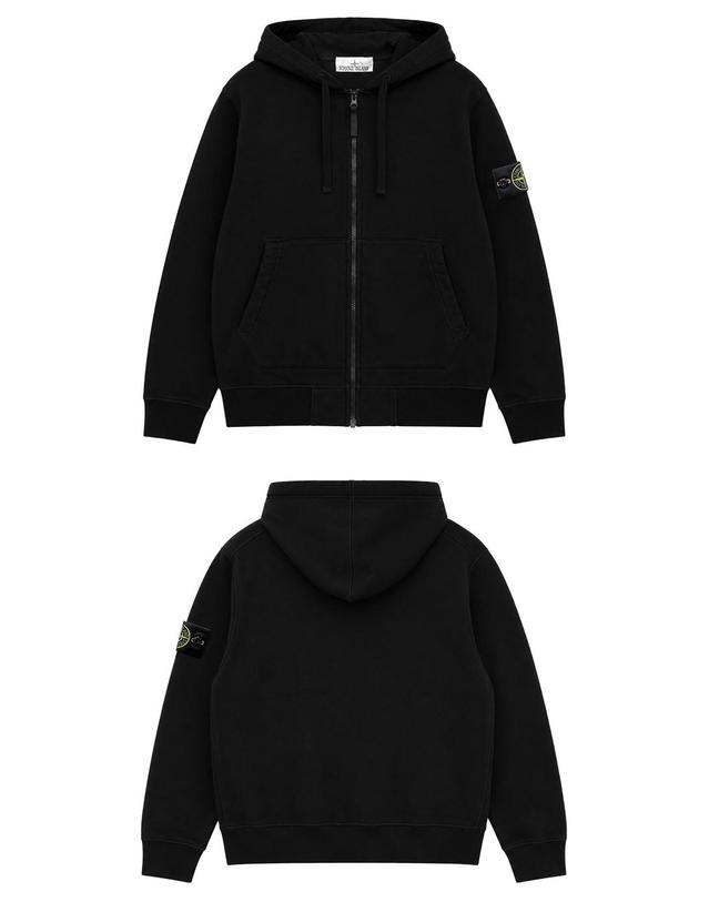 스톤아일랜드 [스톤아일랜드] 26FW 와펜패치 후드 집업 블랙 남성 자켓 L2S156100061 S0051 V0029 / TTA 착용컷