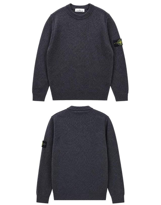 스톤아일랜드 [스톤아일랜드] 26FW 와펜패치 크루넥 라운드 니트 차콜 남성 니트 L2S155100072 S00A3 V0M62 / TTA 착용컷