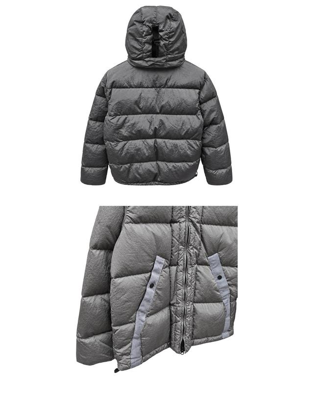 스톤아일랜드 [스톤아일랜드] 26FW 와펜패치 나일론 메탈 립스톱 후드 다운 패딩 그레이 남성 패딩 L2S154100019 S0019 V0060 / TFS 착용컷