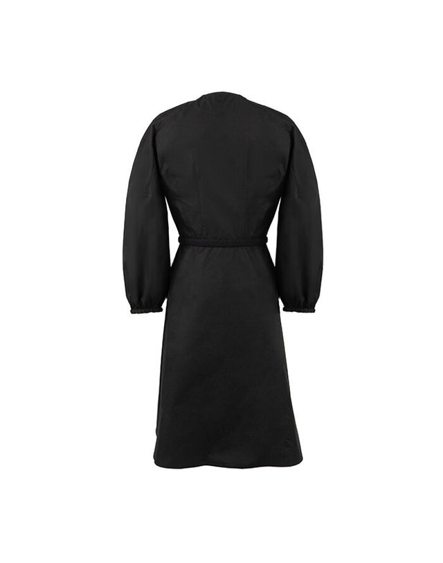 몽클레르 [명품] 몽클레어 플리츠 포플린 여성 미니 원피스 2G00008 59866 999 BLACK 착용컷