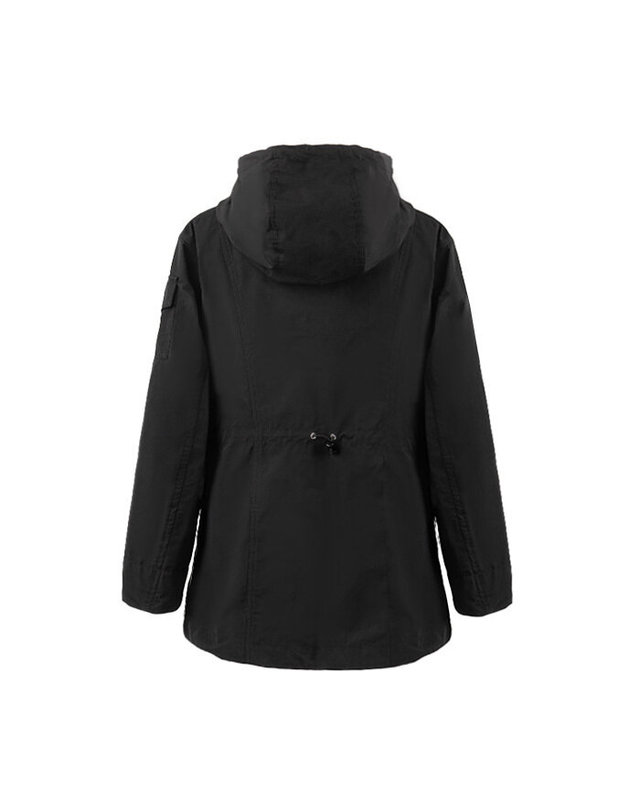 몽클레르 [명품] 몽클레어 레안드로 여성 후드 바람막이 자켓 LEANDRO 1A00144 999 BLACK 착용컷
