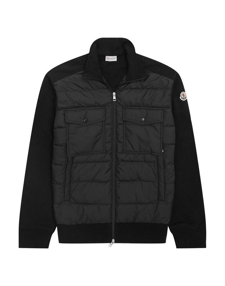 Moncler/리본즈(병행수입) [몽클레르] [명품]몽클레어 24FW 로고 패치 믹스 패딩자켓 블랙 8G000 33 89AHS 999 37147 23 45671 0906