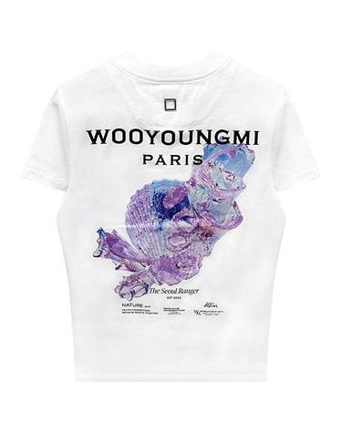 [우영미] 3D 코랄 백로고 반팔 티셔츠 화이트 여성 티셔츠 M251TS05701W / TR